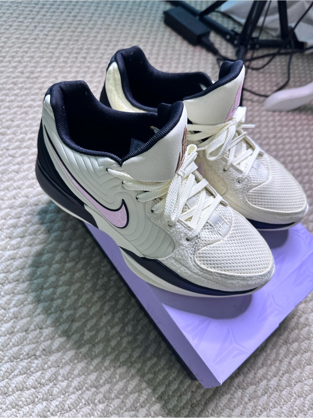 Nike JA2 Coconut Milk/Pink Foam- Black Basketball Sneakers